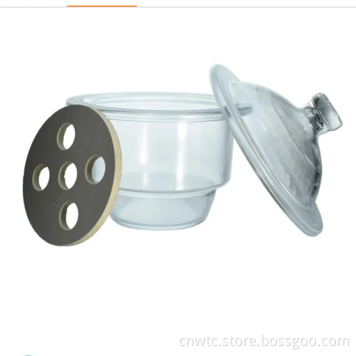 Transparent Clear Glass Desiccator with Porcelain Plate: Your Ultimate Solution for Effective Dehydration and Vacuum Storage
